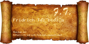 Fridrich Tóbiás névjegykártya